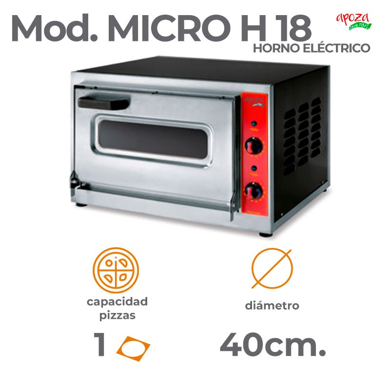HORNO ELÉCTRICO MICRO H18 - 1 pizza de 40cm.
