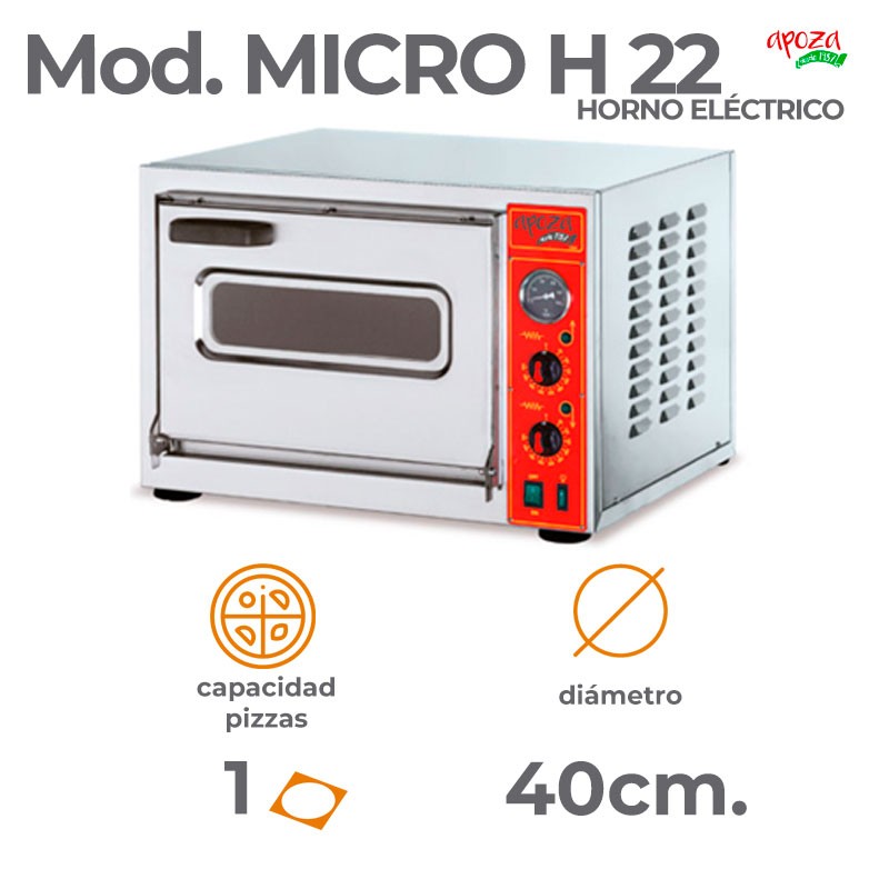 HORNO ELÉCTRICO MICRO H22 - 1 pizza de 40cm.