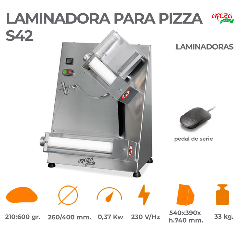 Laminadora De Masa Pizza Eléctrica Automática 40cm Comercial